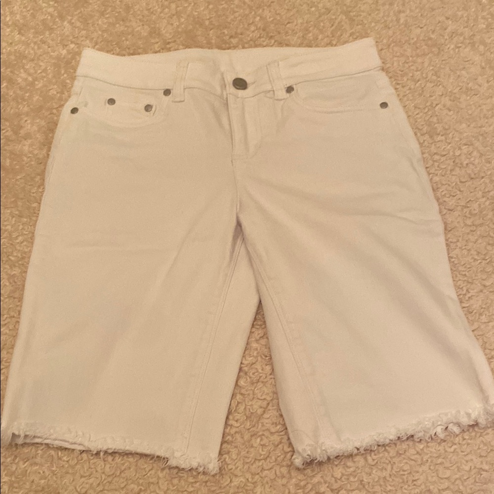 White Denim Shorts